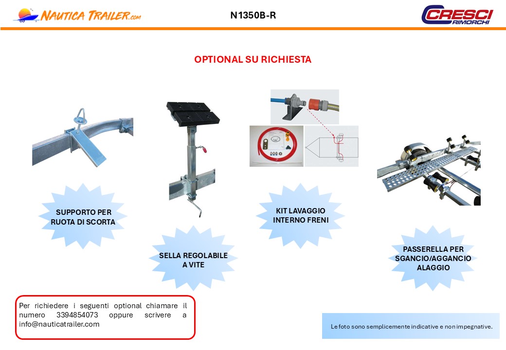 CRESCI RIMORCHIO TRASPORTO NAUTICA N1350B-R - immagine 3